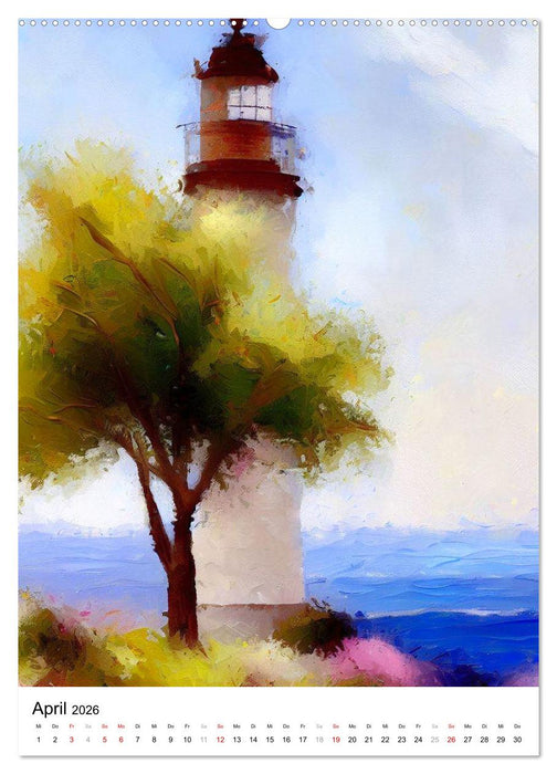 Leuchttürme der Fantasie (CALVENDO Wandkalender 2026)