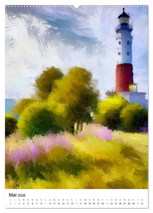 Leuchttürme der Fantasie (CALVENDO Wandkalender 2026)