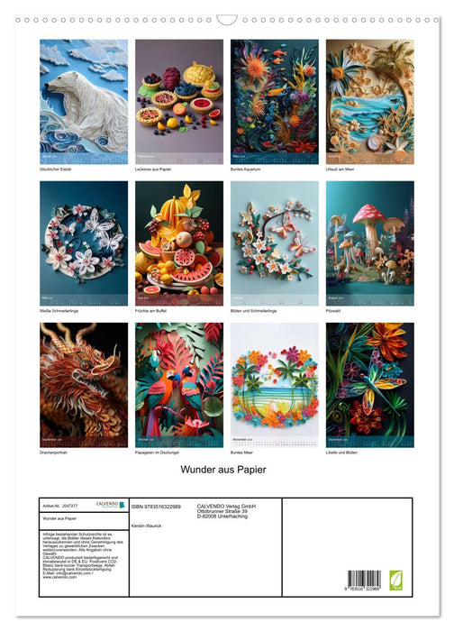 Wunder aus Papier (CALVENDO Wandkalender 2026)