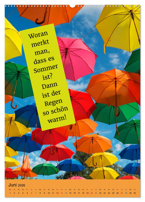 Die vier Jahreszeiten begleitet mit Sprüchen (CALVENDO Wandkalender 2026)