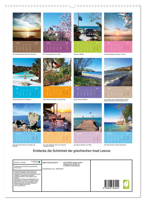 Entdecke die Schönheit der griechischen Insel Lesvos (CALVENDO Premium Wandkalender 2026)