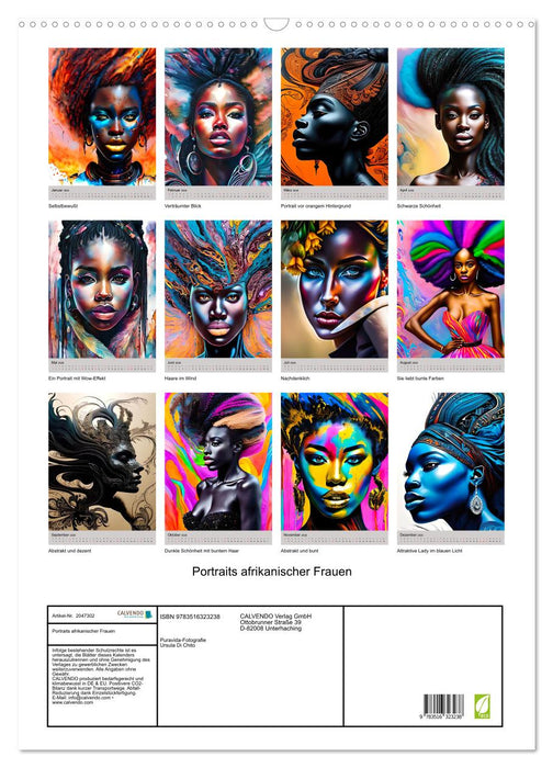 Portraits afrikanischer Frauen (CALVENDO Wandkalender 2026)