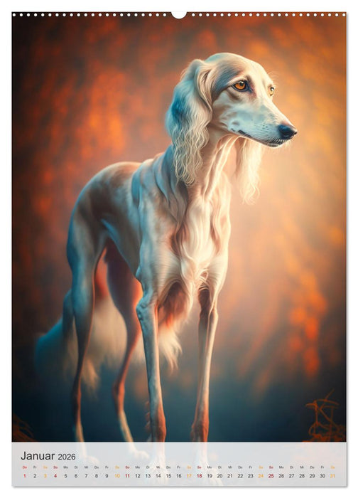 Persischer Windhund (CALVENDO Wandkalender 2026)