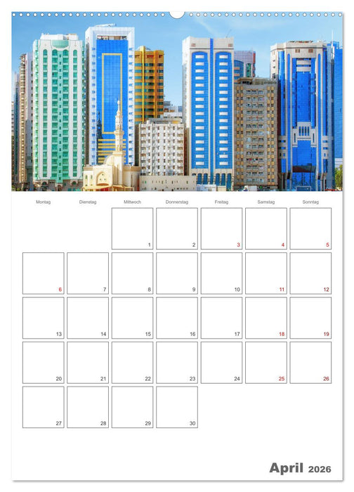 Abu Dhabi - Reiseplaner (CALVENDO Wandkalender 2026)