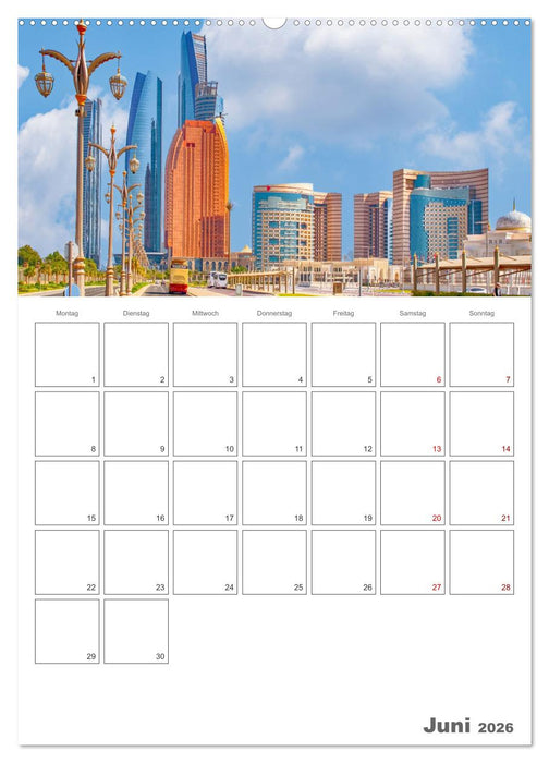 Abu Dhabi - Reiseplaner (CALVENDO Wandkalender 2026)