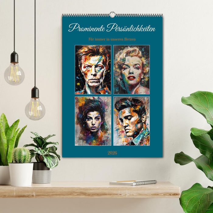 Prominente Persönlichkeiten für immer in unseren Herzen (CALVENDO Wandkalender 2026)