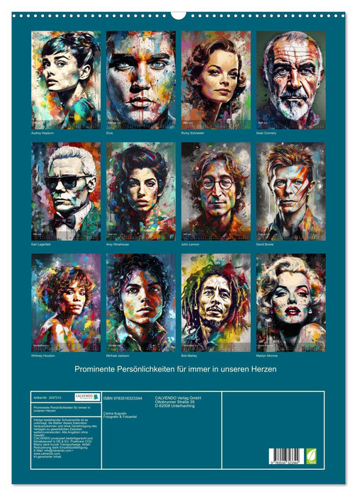 Prominente Persönlichkeiten für immer in unseren Herzen (CALVENDO Wandkalender 2026)