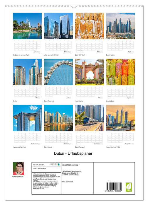 Dubai - Urlaubsplaner (CALVENDO Premium Wandkalender 2026)