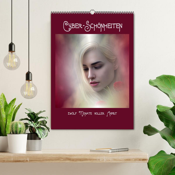 Cyber-Schönheiten, 12 Monate voller Anmut (CALVENDO Wandkalender 2026)