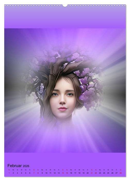 Cyber-Schönheiten, 12 Monate voller Anmut (CALVENDO Wandkalender 2026)