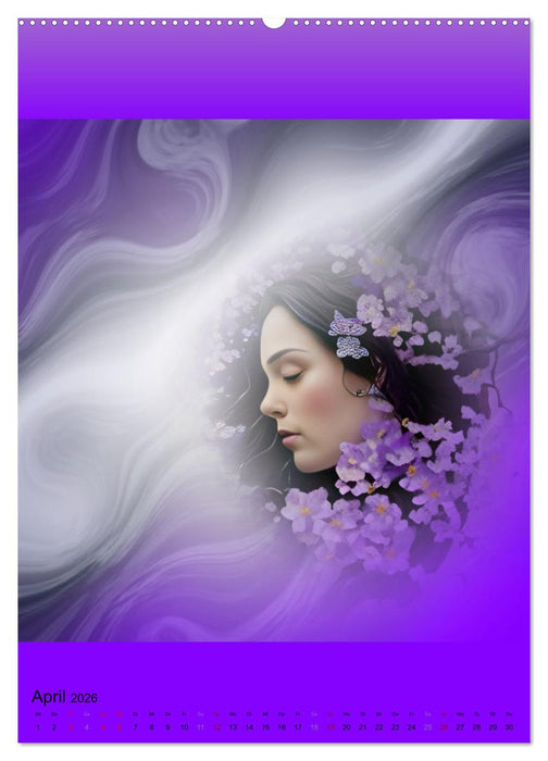 Cyber-Schönheiten, 12 Monate voller Anmut (CALVENDO Wandkalender 2026)