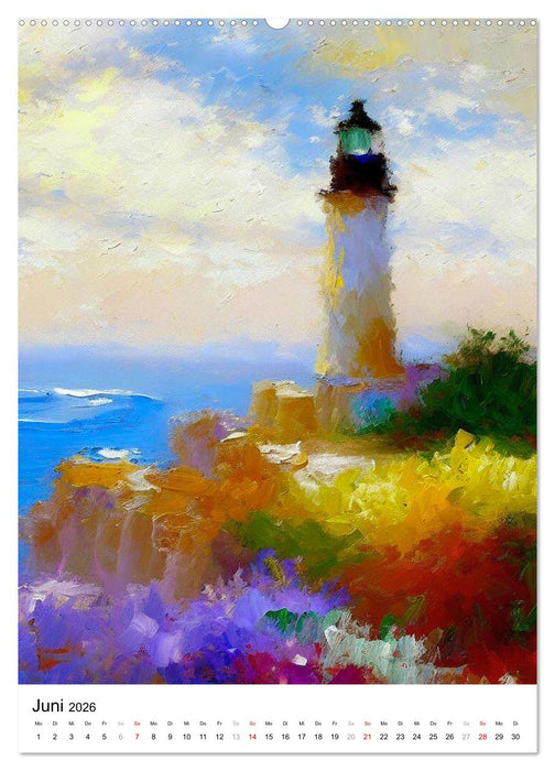 Leuchttürme der Fantasie (CALVENDO Premium Wandkalender 2026)
