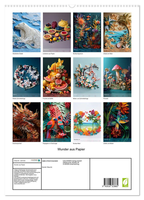Wunder aus Papier (CALVENDO Premium Wandkalender 2026)