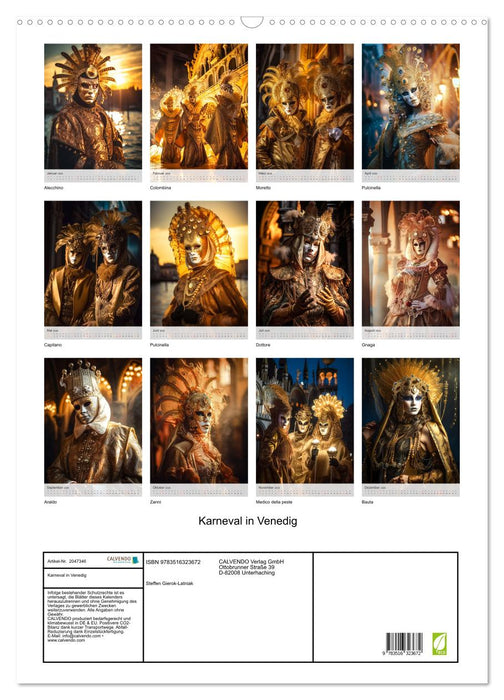 Karneval in Venedig (CALVENDO Wandkalender 2026)