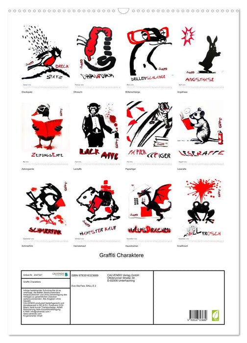 Graffiti Charaktere (CALVENDO Wandkalender 2026)