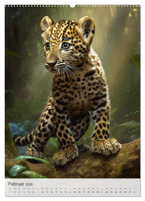 Wilde Tierkinder (CALVENDO Premium Wandkalender 2026)