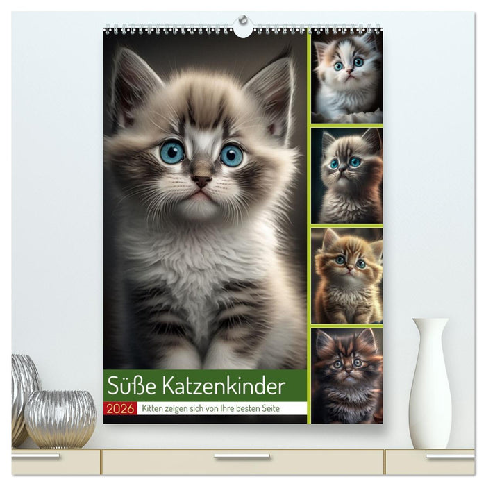 Süße Katzenkinder (CALVENDO Premium Wandkalender 2026)