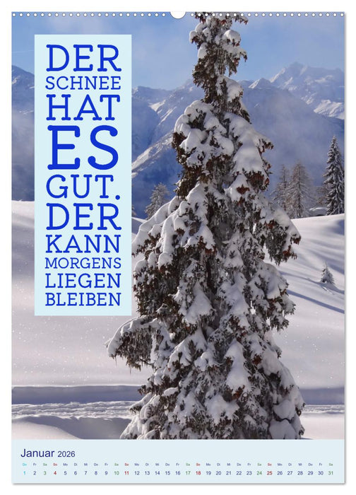 Die vier Jahreszeiten begleitet mit Sprüchen (CALVENDO Premium Wandkalender 2026)