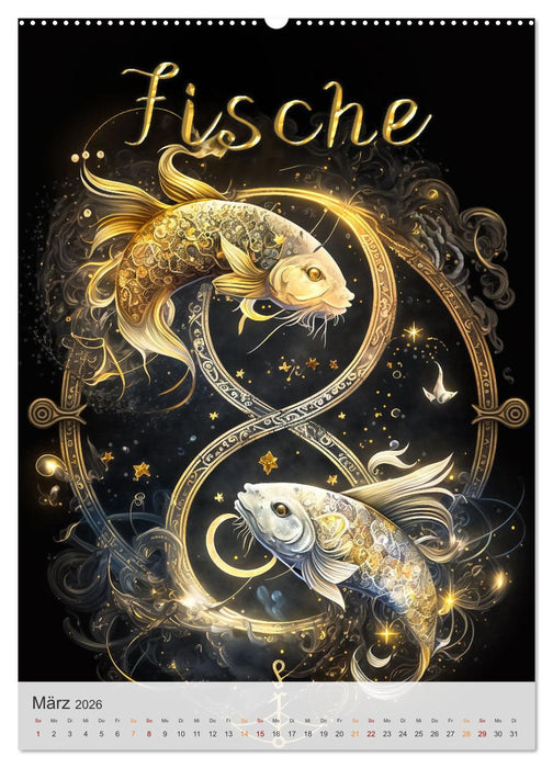 Fantasievolle Sternzeichen (CALVENDO Wandkalender 2026)