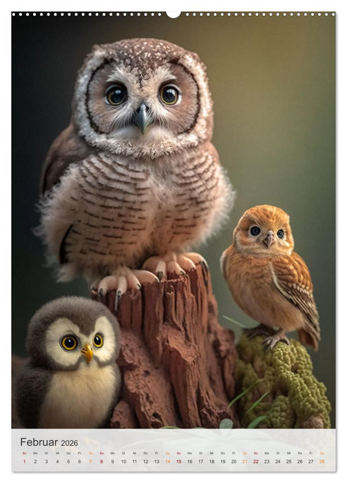 Eulenfamilie (CALVENDO Premium Wandkalender 2026)