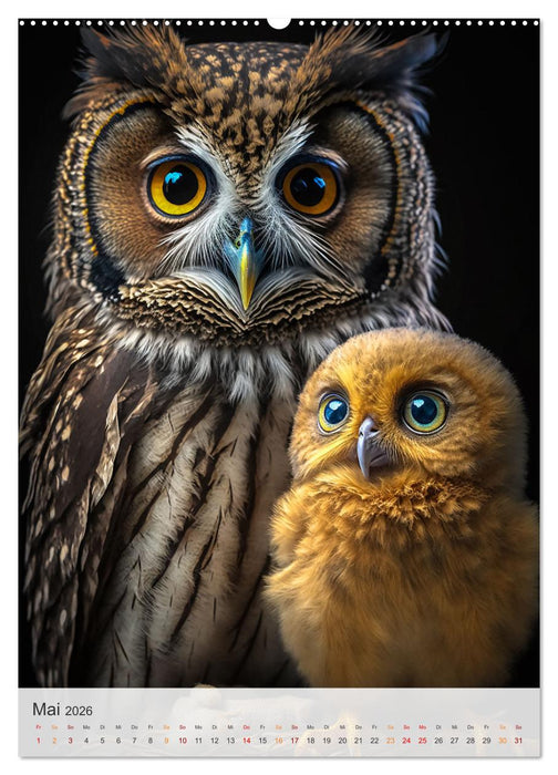 Eulenfamilie (CALVENDO Premium Wandkalender 2026)