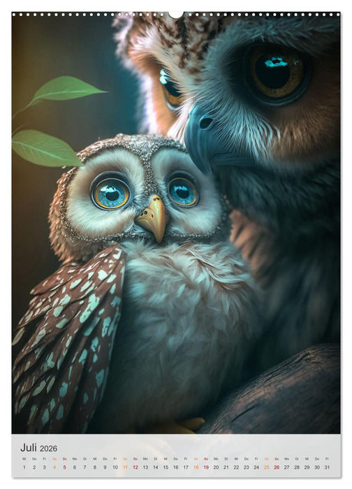 Eulenfamilie (CALVENDO Premium Wandkalender 2026)