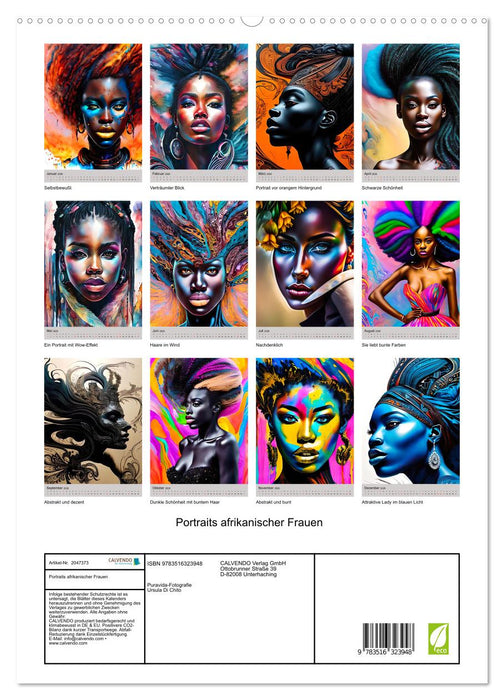 Portraits afrikanischer Frauen (CALVENDO Premium Wandkalender 2026)