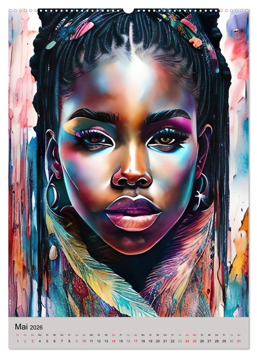 Portraits afrikanischer Frauen (CALVENDO Premium Wandkalender 2026)