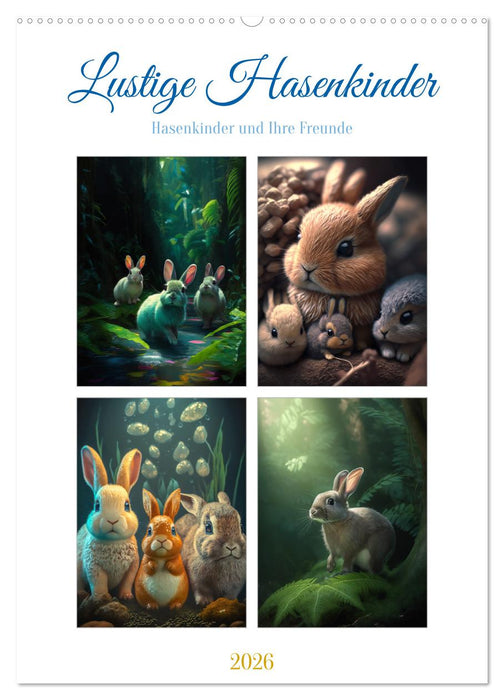 Lustige Hasenkinder (CALVENDO Wandkalender 2026)