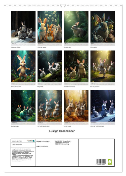 Lustige Hasenkinder (CALVENDO Wandkalender 2026)
