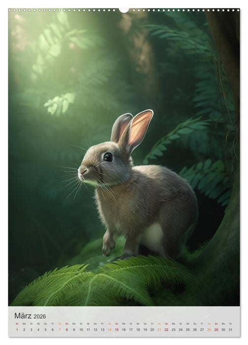 Lustige Hasenkinder (CALVENDO Wandkalender 2026)