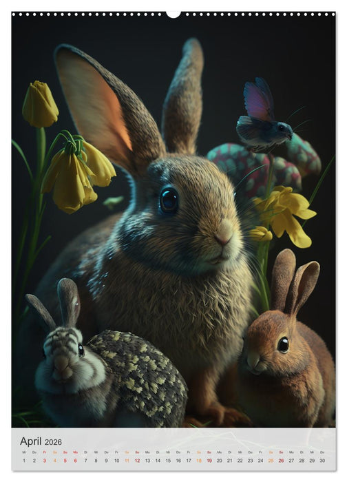 Lustige Hasenkinder (CALVENDO Wandkalender 2026)