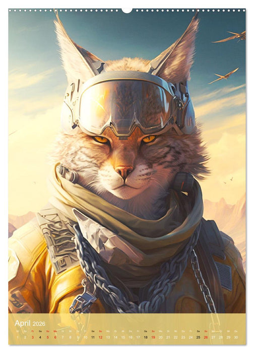 Tierische Krieger. Pelzige Soldaten im aktiven Dienst des Militärs (CALVENDO Wandkalender 2026)