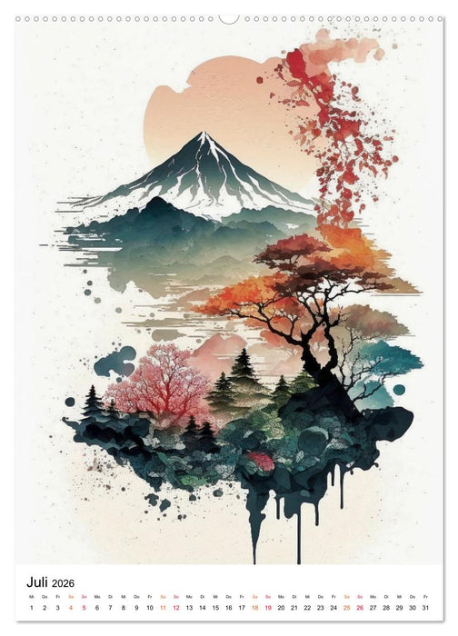 China - Aquarellmalerei (CALVENDO Premium Wandkalender 2026)