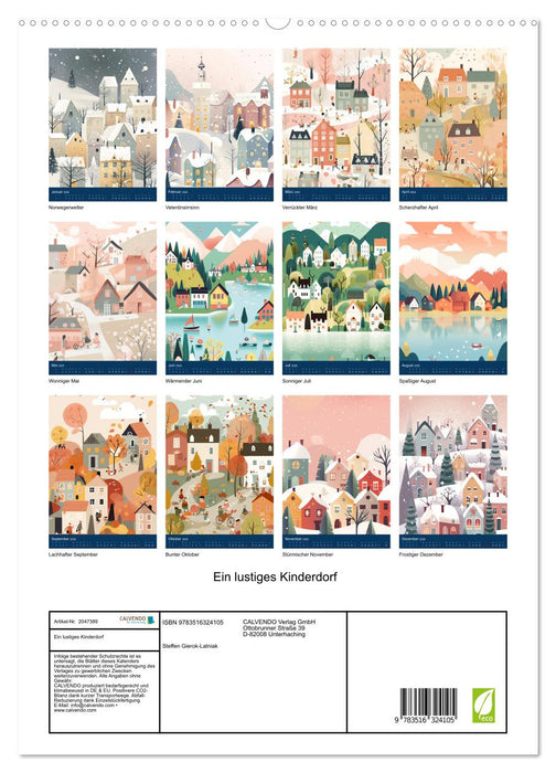 Ein lustiges Kinderdorf (CALVENDO Premium Wandkalender 2026)
