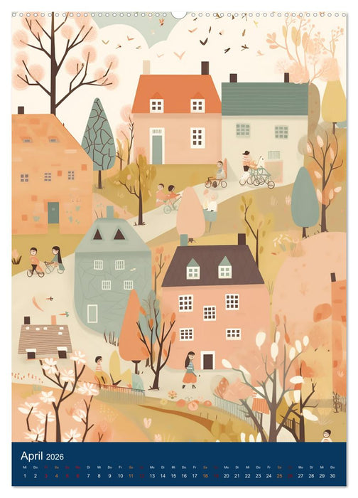Ein lustiges Kinderdorf (CALVENDO Premium Wandkalender 2026)