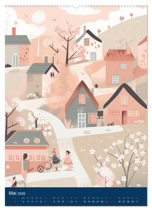 Ein lustiges Kinderdorf (CALVENDO Premium Wandkalender 2026)