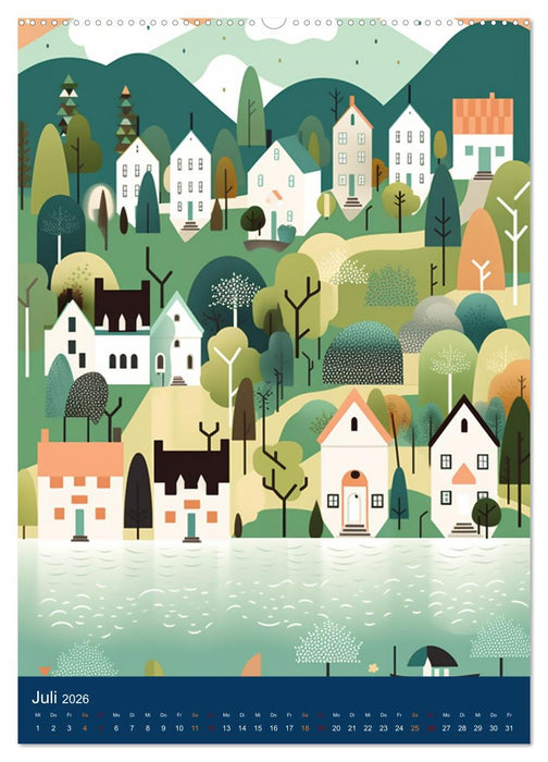 Ein lustiges Kinderdorf (CALVENDO Premium Wandkalender 2026)