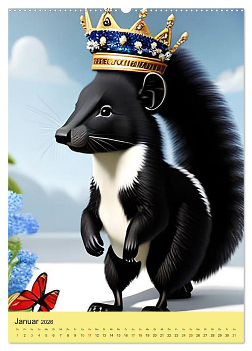 Tiere als Könige (CALVENDO Wandkalender 2026)