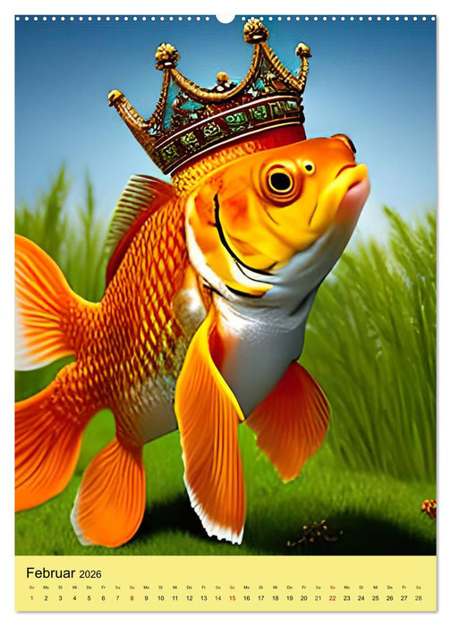 Tiere als Könige (CALVENDO Wandkalender 2026)