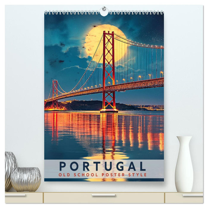 Portugal - Old School Poster Style (CALVENDO Premium Wandkalender 2026)