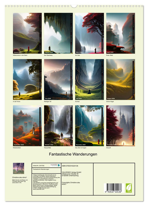 Fantastische Wanderungen (CALVENDO Premium Wandkalender 2026)