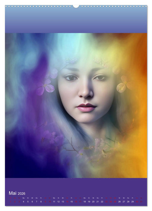 Cyber-Schönheiten, 12 Monate voller Anmut (CALVENDO Premium Wandkalender 2026)