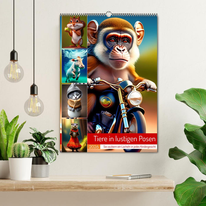 Tiere in lustigen Posen (CALVENDO Wandkalender 2026)