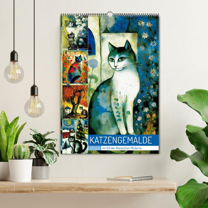 Katzengemälde (CALVENDO Wandkalender 2026)