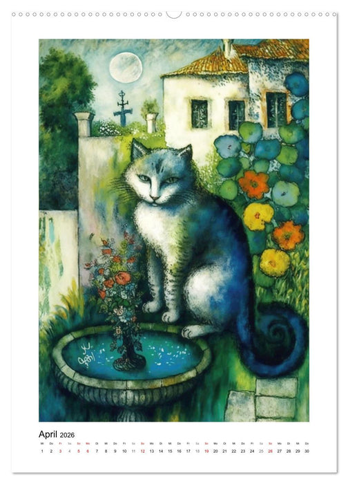 Katzengemälde (CALVENDO Wandkalender 2026)