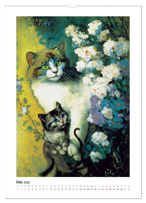 Katzengemälde (CALVENDO Wandkalender 2026)