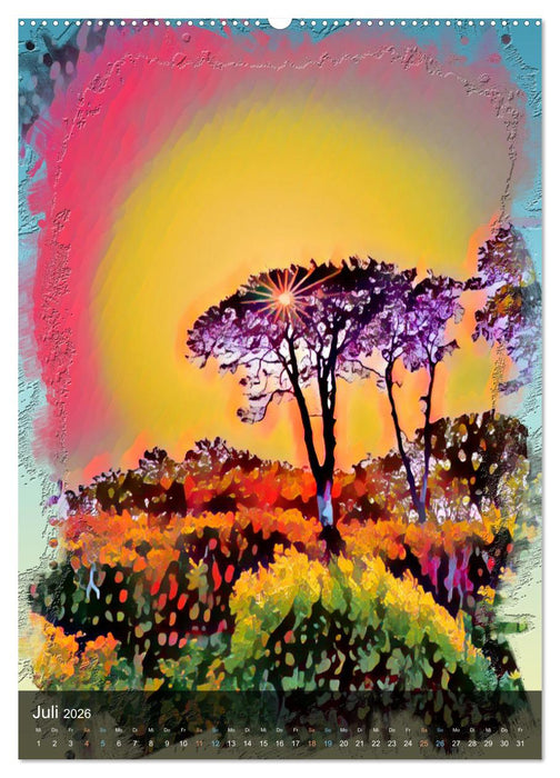 Bekanntes auf Surreal (CALVENDO Premium Wandkalender 2026)