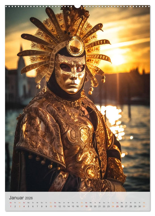 Karneval in Venedig (CALVENDO Premium Wandkalender 2026)