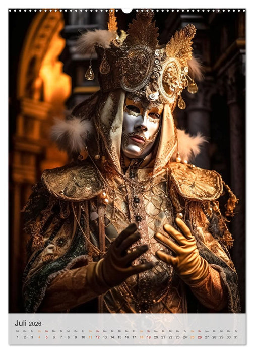 Karneval in Venedig (CALVENDO Premium Wandkalender 2026)